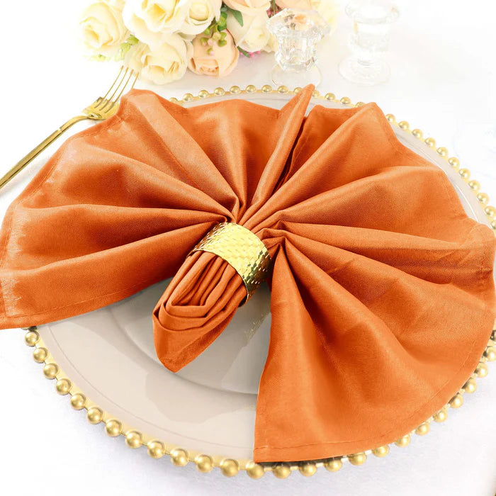 10 Pack White Cloth Napkins (Polyester-All Colors)