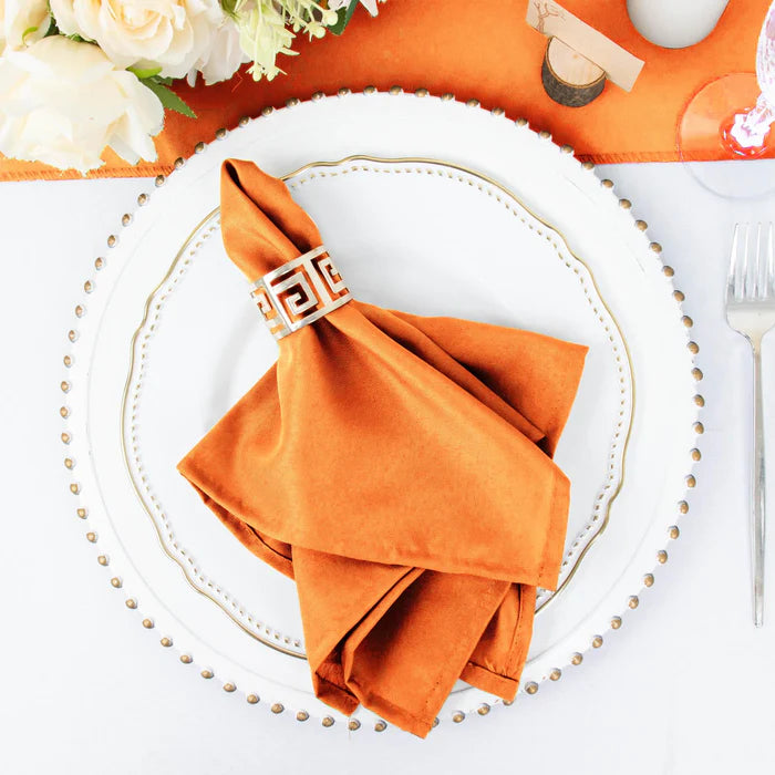 10 Pack White Cloth Napkins (Polyester-All Colors)