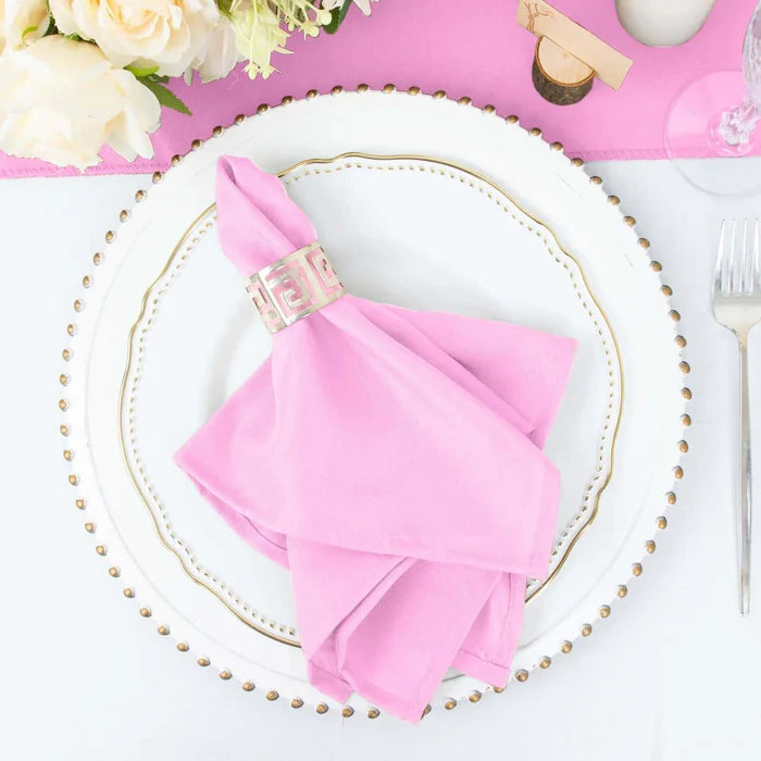 10 Pack White Cloth Napkins (Polyester-All Colors)